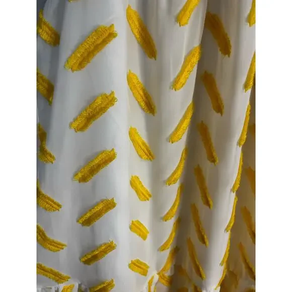 Ali & Jay Agua Caliente Dress in Sunshine in Yellow with Ruffled Neck Line sz. S - Picture 5 of 7